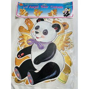 Beistle 2 Sided Die Cut Angel Bear Decorations 16” Vintage